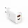 Hálózati gyors töltőfej, 1x USB / 1x Type-C, 3A / 20W, fehér, XO-CE12(EU)