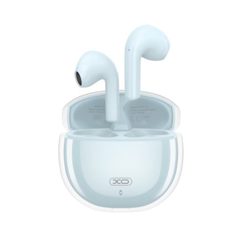 Stereo bluetooth headset vezeték nélküli töltőtokkal, TWS, világoskék, XO G16