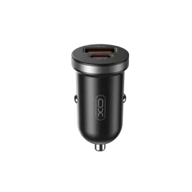   Szivartöltő fej, 1xType-C / 1xUSB, PD 35W / QC 30W, 3A, fekete, XO-CC56