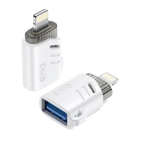 USB-A - iPhone 8pin OTG adapter, fehér, XO NB256A