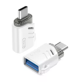 USB-A - Type-C OTG adapter, fehér, XO NB256B