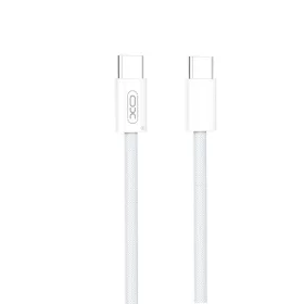   Type-C - Type-C adatkábel, fehér, nylon fonott, 1M, 60W, XO-NB-Q260A