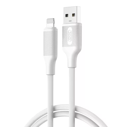 iPhone 8pin adatkábel, 1M, 2.4A, fehér, XO NB265
