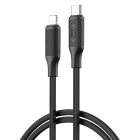   Type-C - iPhone 8pin gyorstöltő adatkábel, fekete, 1M, 27W, XO-NB-Q265A