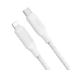 Type-C - iPhone 8pin gyorstöltő adatkábel, fehér, 1M, 27W, XO-NB-Q265A