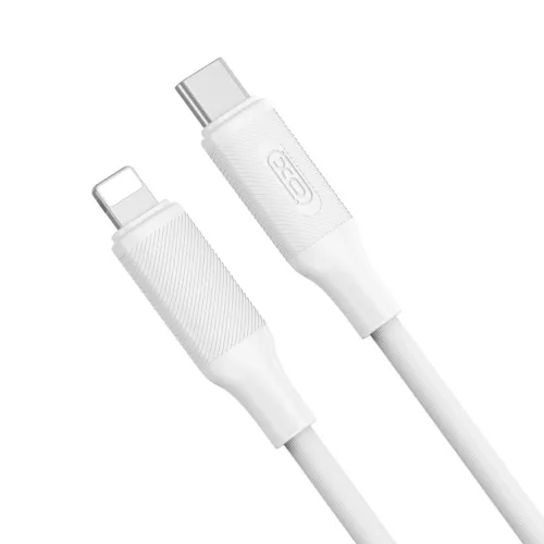 Type-C - iPhone 8pin gyorstöltő adatkábel, fehér, 1M, 27W, XO-NB-Q265A