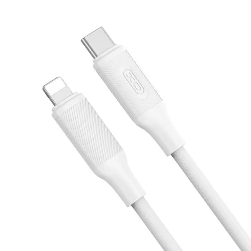 Type-C - iPhone 8pin gyorstöltő adatkábel, fehér, 1M, 27W, XO-NB-Q265A