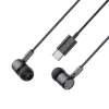 Stereo headset Type-C csatlakozóval, hangerőszabályzós / mikrofonnal, fekete, XO EP81