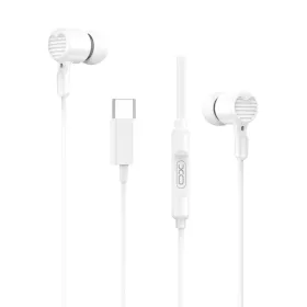   Stereo headset Type-C csatlakozóval, hangerőszabályzós / mikrofonnal, fehér, XO EP81