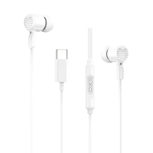 Stereo headset Type-C csatlakozóval, hangerőszabályzós / mikrofonnal, fehér, XO EP81