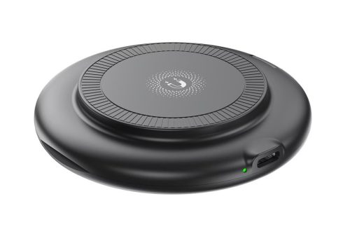 Vezeték nélküli induktív töltő, Type-C - Type-C kábellel és adapter készlettel, 15W, fekete, XO-CX031