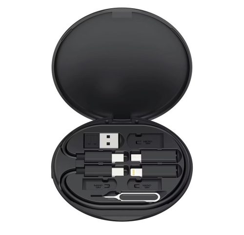 Vezeték nélküli induktív töltő, Type-C - Type-C kábellel és adapter készlettel, 15W, fekete, XO-CX031