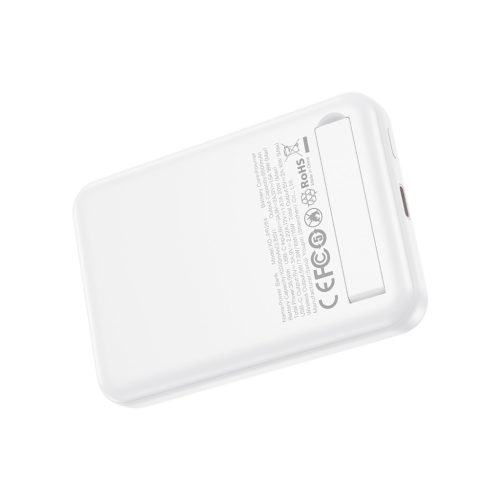 Magsafe / mágneses power bank, 1xType-C, 10000 mAh, 20W / 3A, fehér, kitámasztható, XO PR264