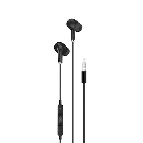 XO EP22 fekete 3.5mm jack hangerőszabályzós stereo headset fülhallgató