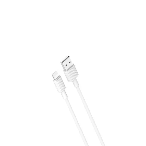 iPhone 8pin adatkábel, 1M, 2.4A, fehér, XO NB P156