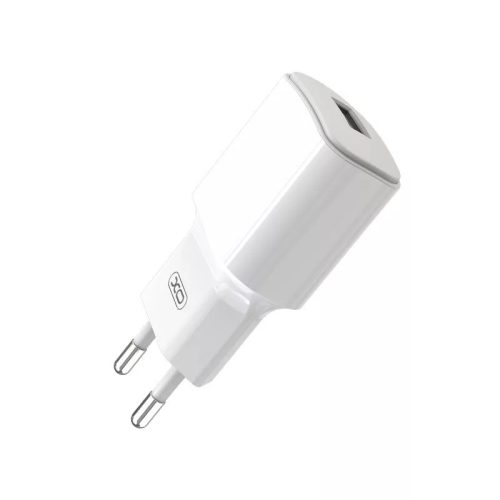 Hálózati töltőfej, 1x USB, 2.4A / 12W, fehér, XO L73