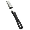 XO NB-Q170B Type-C/8pin - USB fekete adatkábel 0.2m 20W