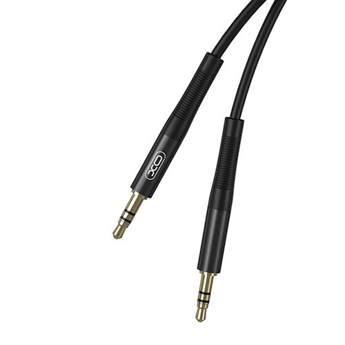 XO-NB-R175B jack-jack 3,5mm fekete audio adapter átalakító 2M