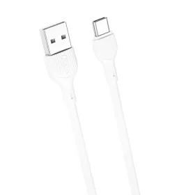 Type-C gyorstöltő adatkábel, 2.1A, 2M, fehér, XO-NB200
