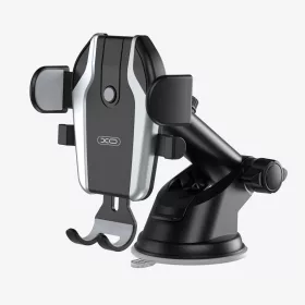   Szélvédőre / szellőzőre helyezhető autós tartó, 360° fordítható, 4"-7", fekete, XO C77