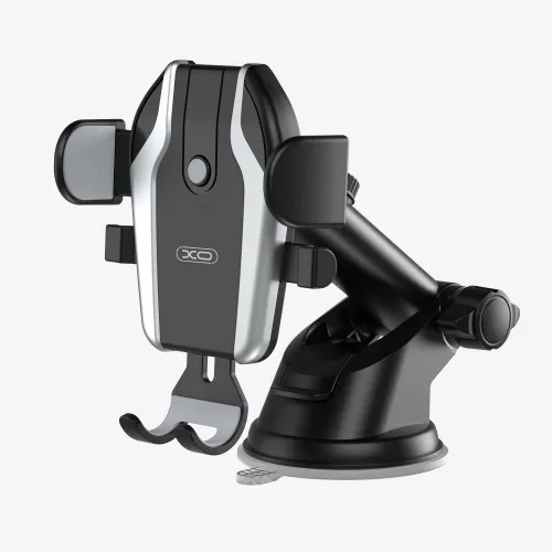 Szélvédőre / szellőzőre helyezhető autós tartó, 360° fordítható, 4"-7", fekete, XO C77