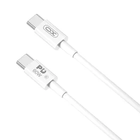   Type-C - Type-C adatkábel, 60W / 3A, 2M, fehér, XO NB-Q190B