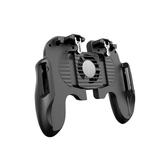XO H6 A fekete ventilátoros vezetékes gamepad mobiltelefonhoz