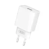 Hálózati gyors töltőfej, 1x USB, 3A / 18W, fehér, XO-CE02D(EU)