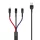 XO-NB54 3in1 adatkábel micro USB + iPhone 8pin + Type-C csatlakozóval 3A