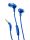 JBL E15 vezetékes stereo headset, 3.5mm jack csatlakozó, mikrofonnal, kék