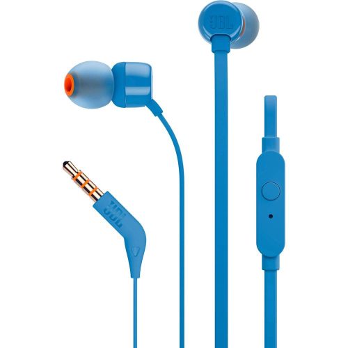 JBL Tune 110 vezetékes stereo headset, 3.5mm jack csatlakozó, mikrofonnal, kék