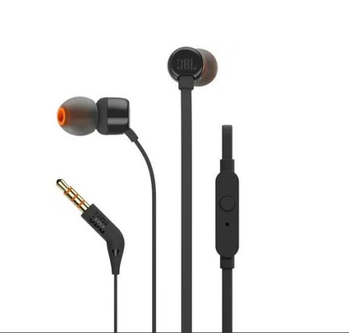 JBL Tune 160 vezetékes stereo headset, 3.5mm jack csatlakozó, mikrofonnal, fekete