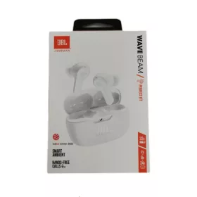   JBL Wave Beam stereo bluetooth headset vezeték nélküli töltőtokkal, TWS, fehér