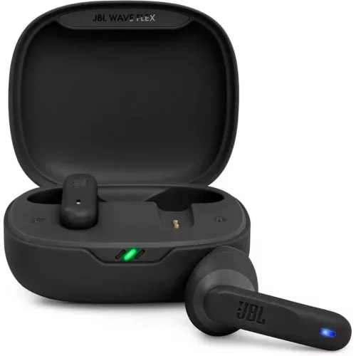 JBL Wave Flex stereo bluetooth headset vezeték nélküli töltőtokkal, TWS, fekete