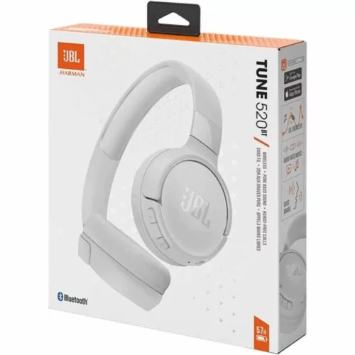 JBL Tune 520 vezeték nélküli fejhallgató, BT5.0, fehér