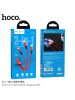 Hoco X14 3in1 piros adatkábel micro USB + iPhone 8pin + Type-C 2.4A 1M