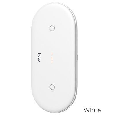 Hoco CW23 2in1 fehér vezeték nélküli (Wireless) töltő 3A 10W