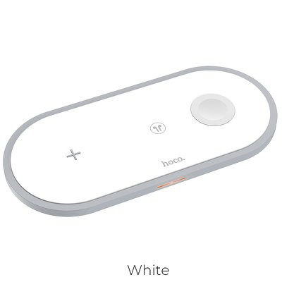 Hoco CW24 3in1 (iPhone, AirPods, Apple Watch) fehér vezeték nélküli (Wireless) töltő 2A 10W