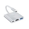 HOCO HB14 ezüst Type-C adapter (Type-C - USB3.0+HDMI+PD)