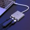 HOCO HB14 ezüst Type-C adapter (Type-C - USB3.0+HDMI+PD)