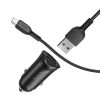 Hoco Z39 fekete szivartöltő fej 2USB 18W + micro USB kábel fekete