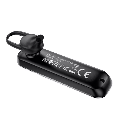 Bluetooth headset, vezeték nélküli headset, mono, fekete, Hoco E57