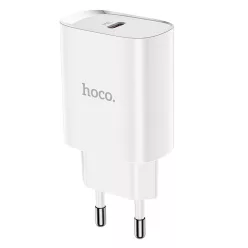  Univerzális hálózati gyors töltőfej, 1xType-C, PD / QC, 20W / 3A, fehér, Hoco N14