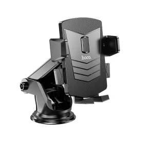   Szélvédőre / műszerfalra rögzíthető autós tartó, 360° forgatható, kihúzható kar, fekete, Hoco CA83