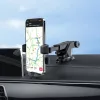 Szélvédőre / műszerfalra rögzíthető autós tartó, 360° forgatható, kihúzható kar, fekete, Hoco CA83