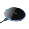 Vezeték nélküli töltőpad Type-C kábellel, 15W, LED fény, fekete, Hoco CW6 Pro