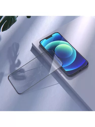 iPhone 13 Pro Max / 14 Plus (6,7")  üvegfólia fekete kerettel, 9H / 2.5D, 0.33mm, Hoco G5