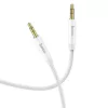 Jack - Jack 3,5mm audio kábel, nylon fonott, ezüst, Hoco UPA19