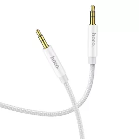   Jack - Jack 3,5mm audio kábel, nylon fonott, ezüst, Hoco UPA19