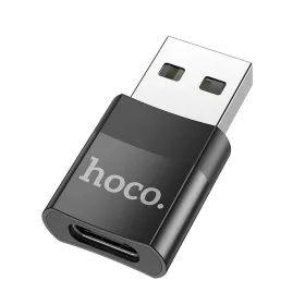 Type-C - USB-A 2.0 OTG adapter, fekete, Hoco UA17